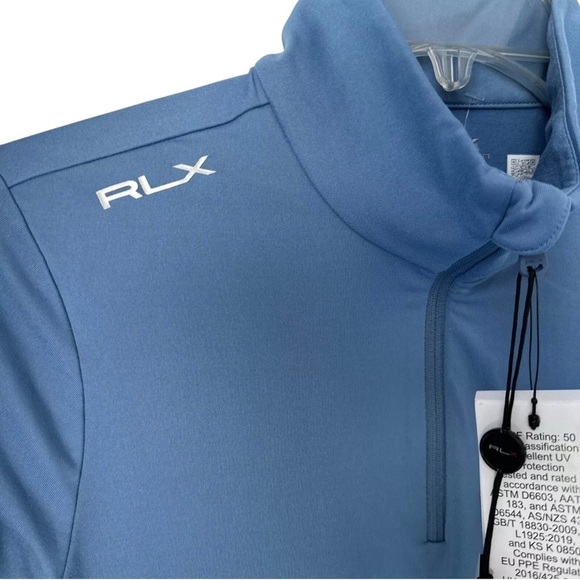 RLX Ralph Lauren Women’s Size Medium Golf 1/4 Zip Pullover Long Sleeve Blue NWT - Picture 3 of 10